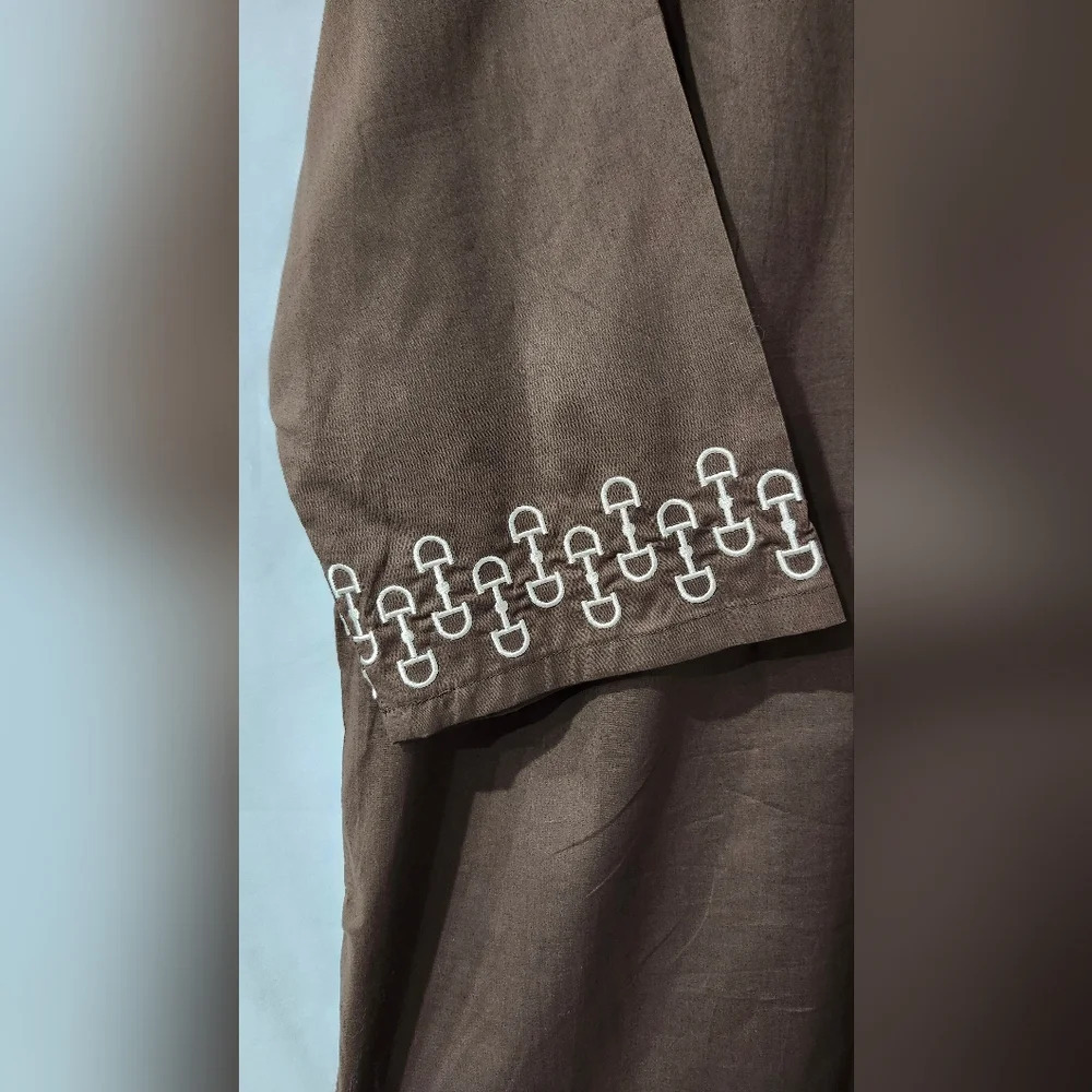 Toffee Apple NWT Women's Horse Bit Tunic Size XXL Brown with Ivory Equestrian - Picture 7 of 7